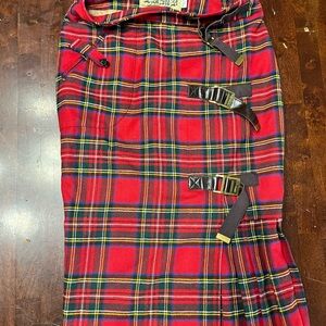 L.A.M.B. By Gwen Stefani Red Tartan Skirt VINTAGE hard to find!